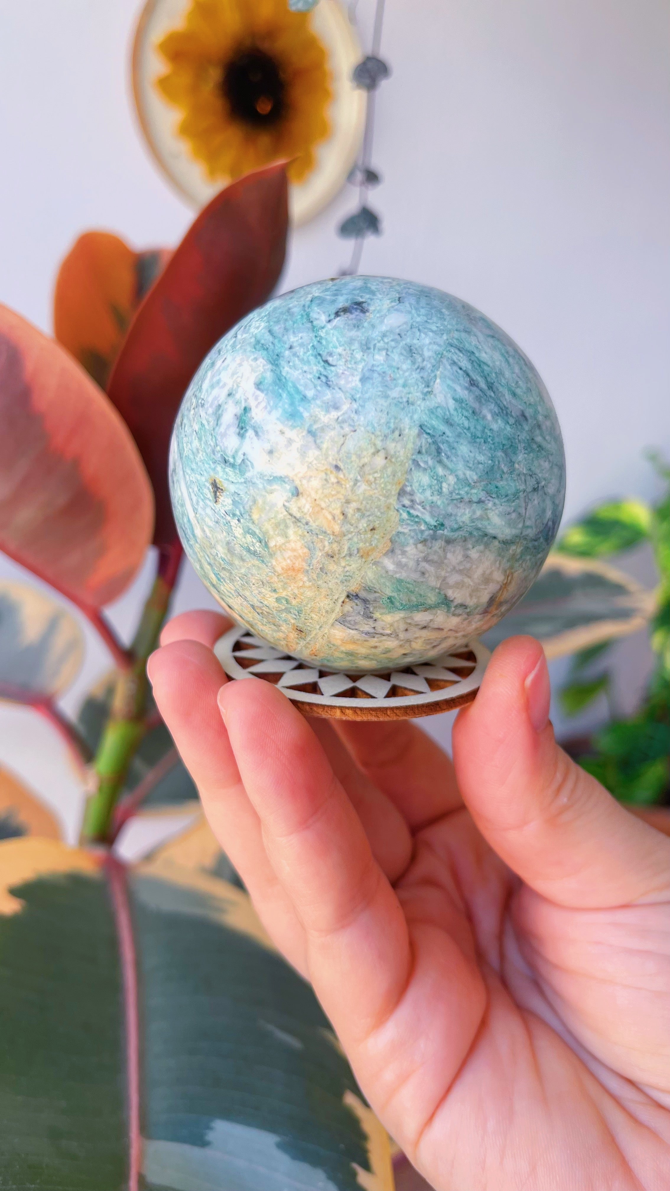 Esfera de Rodonita Azul