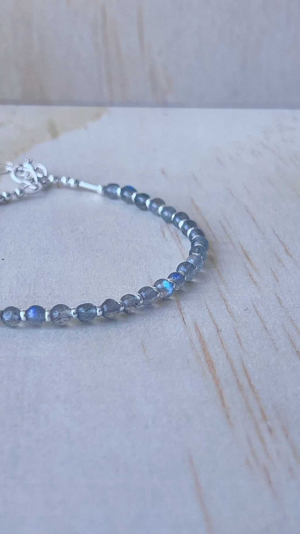 Labradorita 3mm (Plata 950)