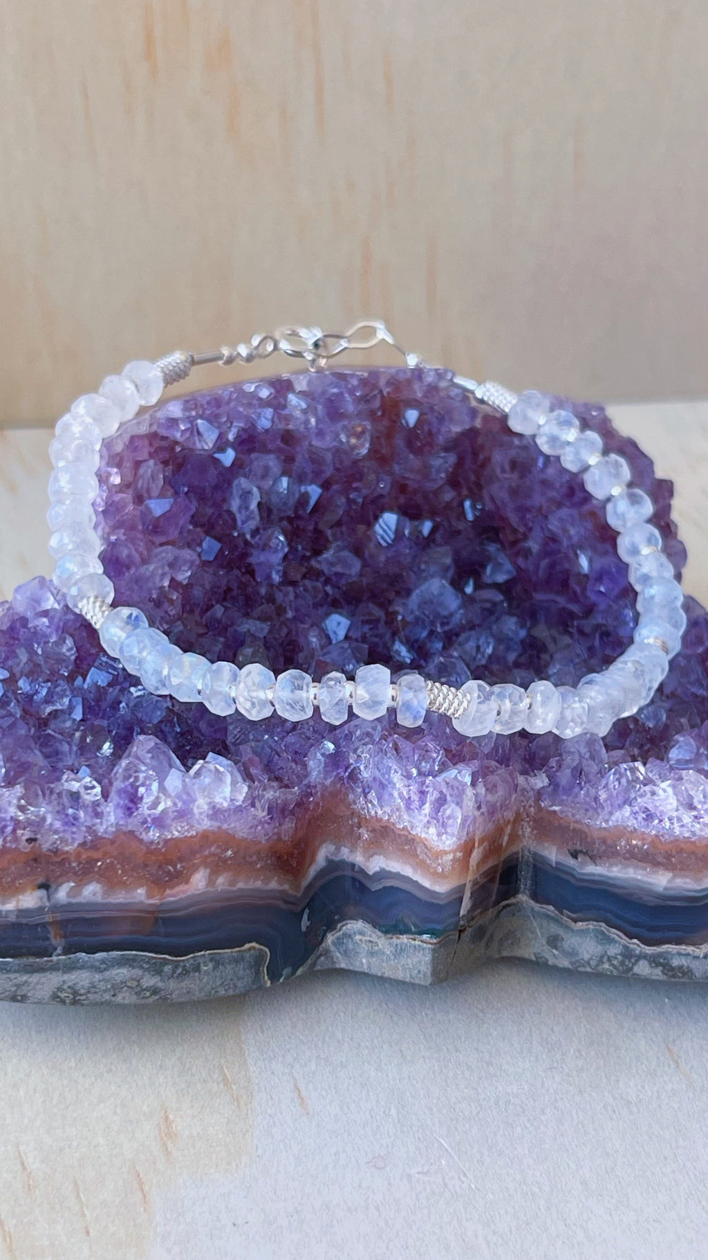 Piedra Luna Facetada (Plata 950)
