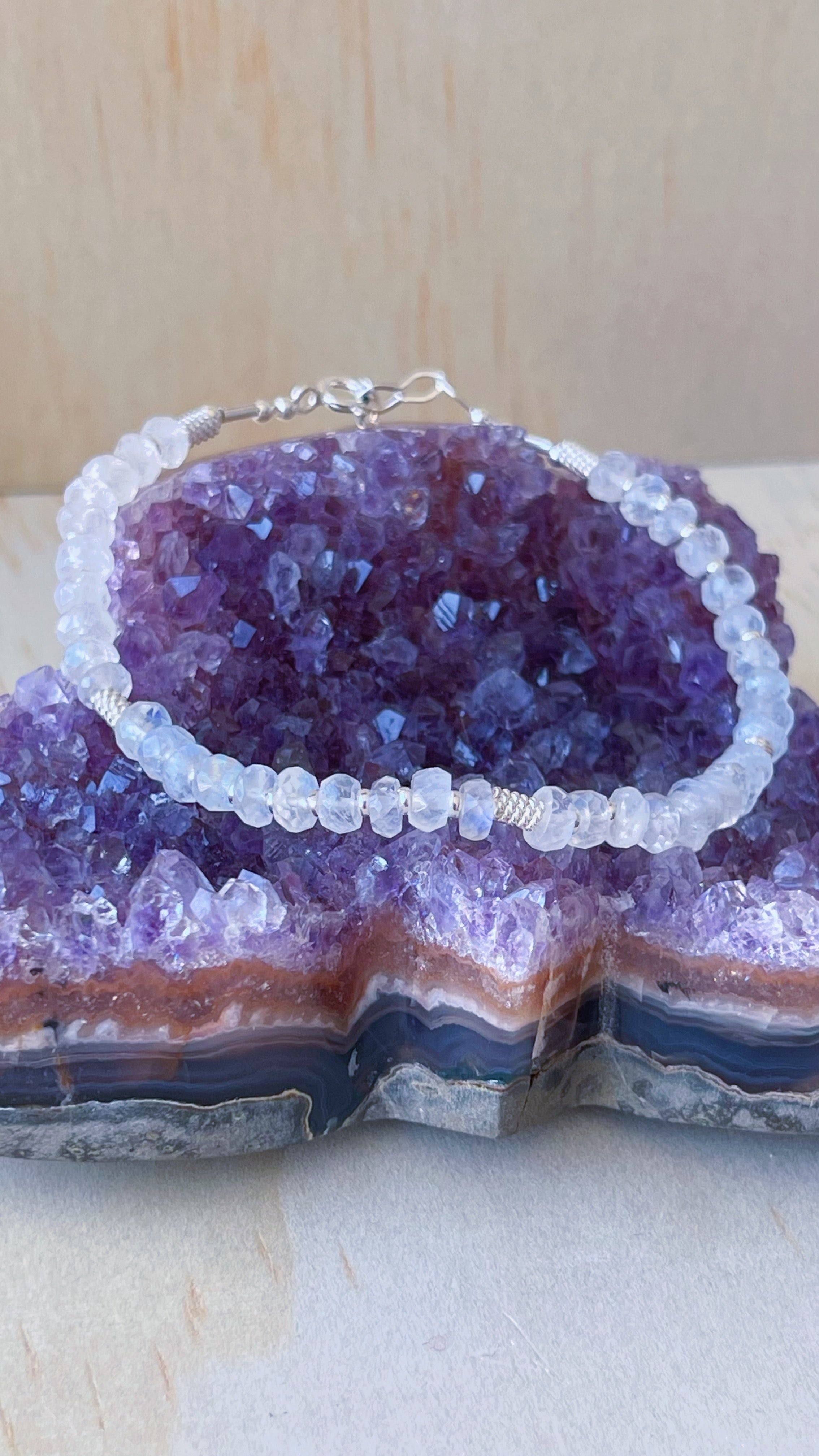 Piedra Luna Facetada (Plata 950)