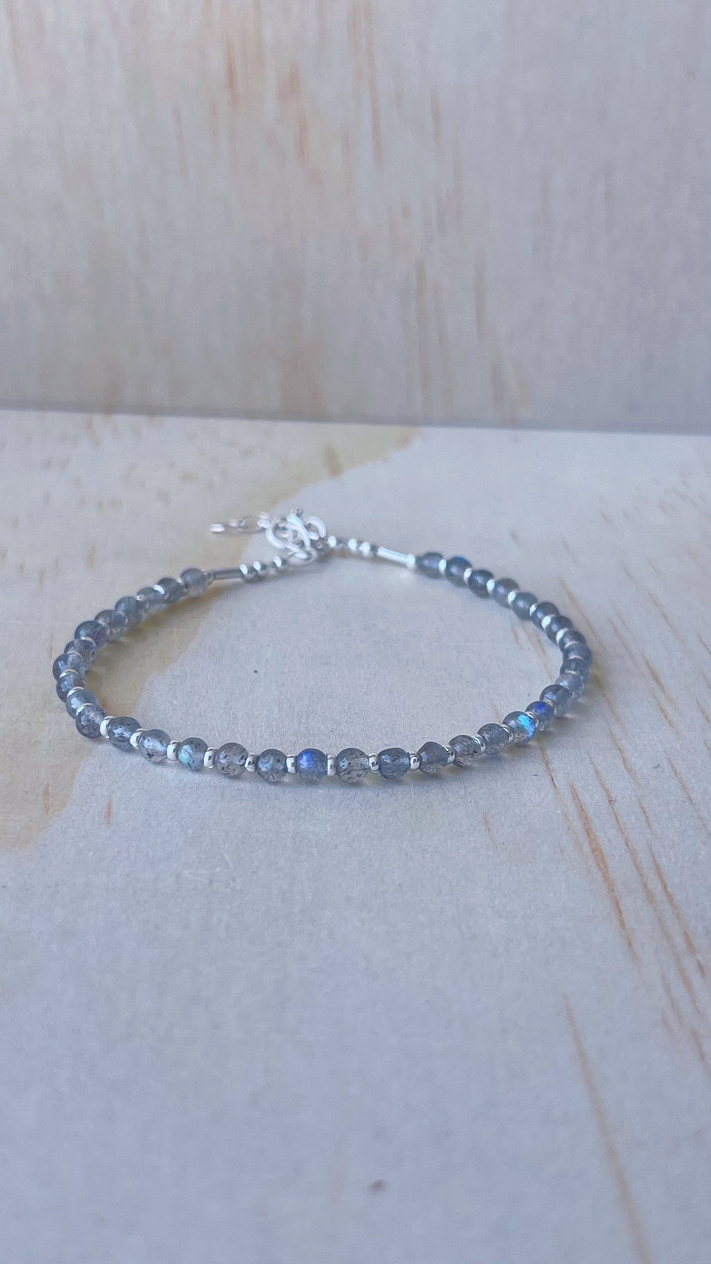 Labradorita 3mm (Plata 950)