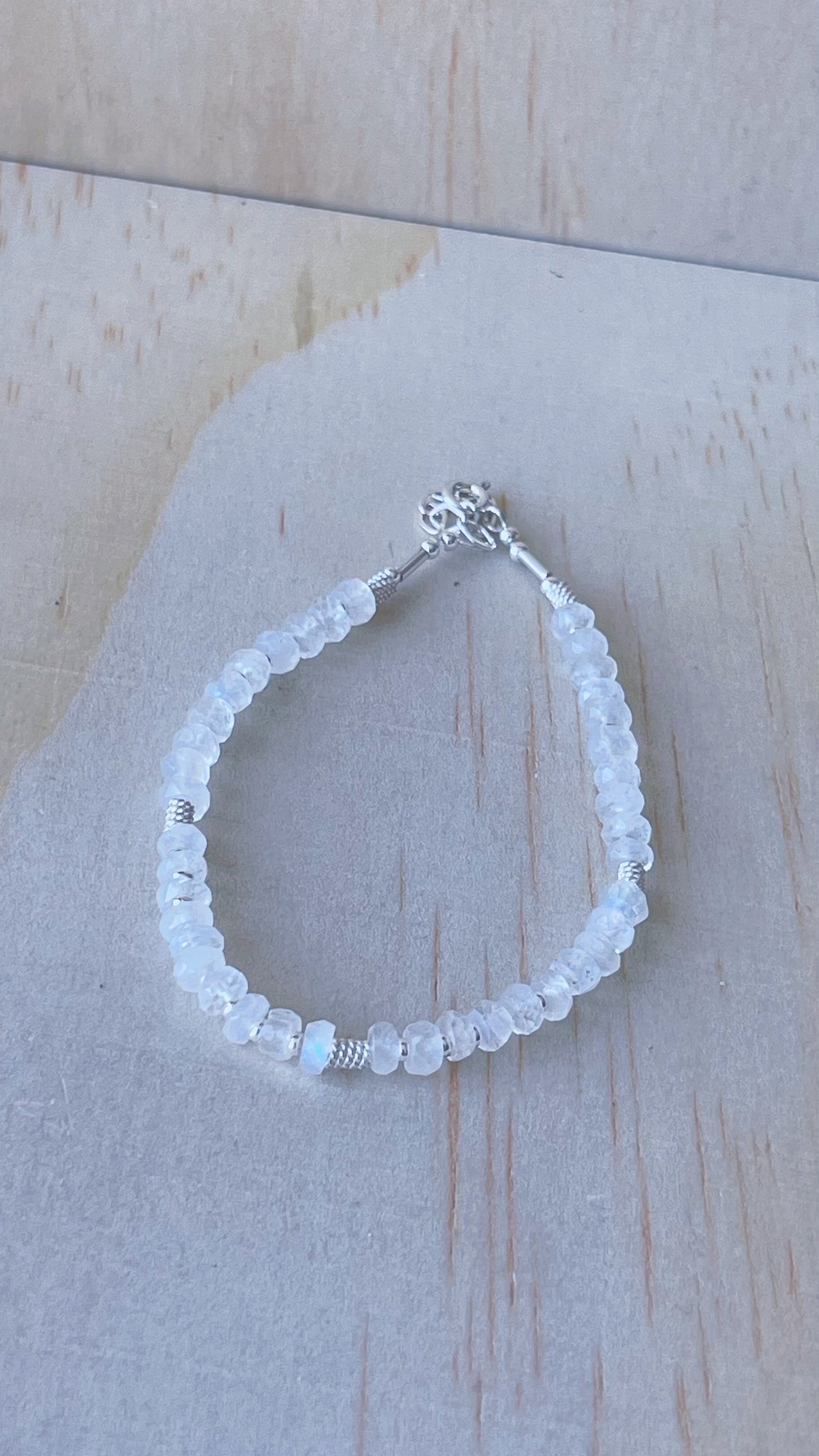 Piedra Luna Facetada (Plata 950)