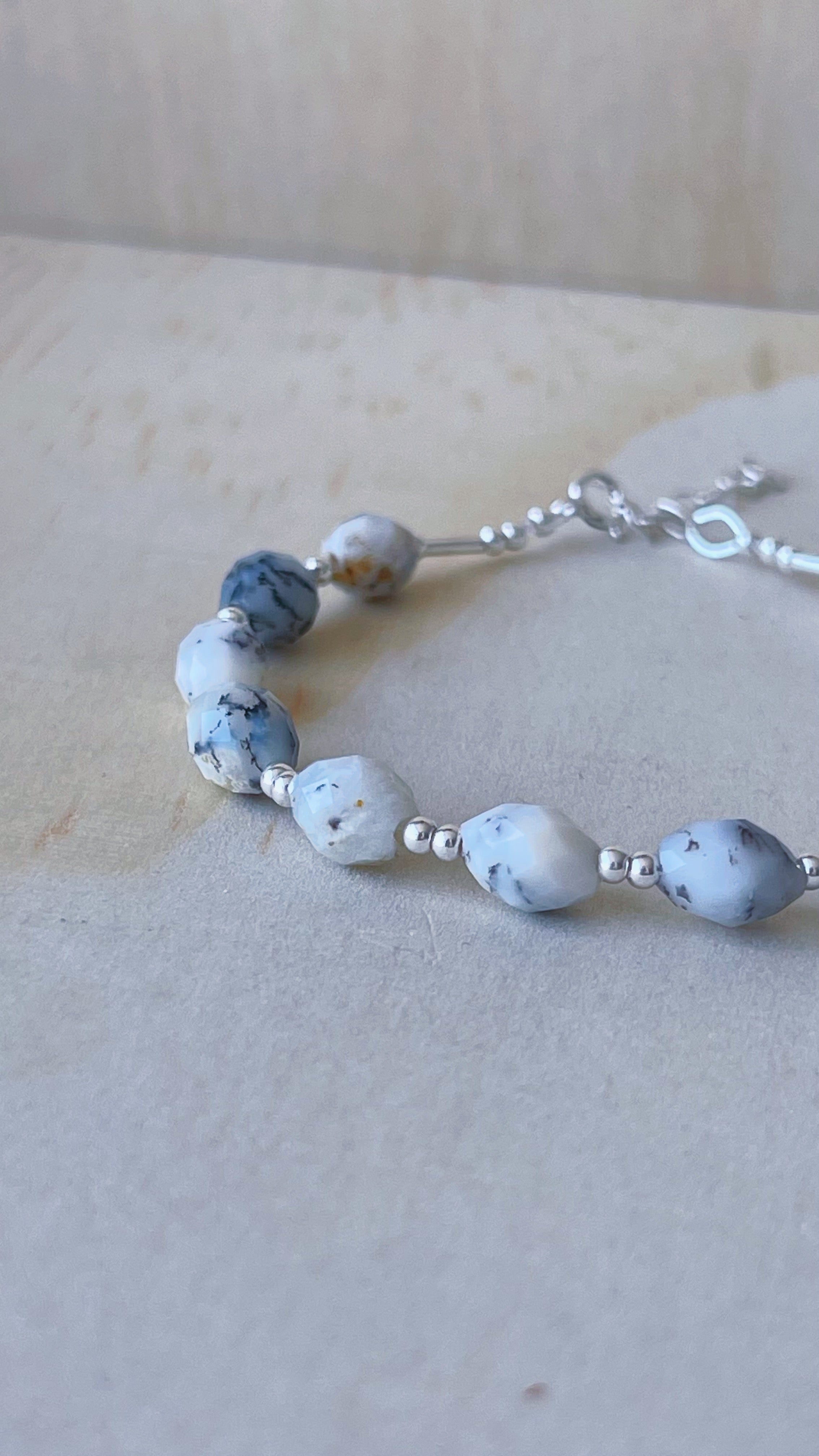 Ópalo Dendrítico Facetado (Plata 950)
