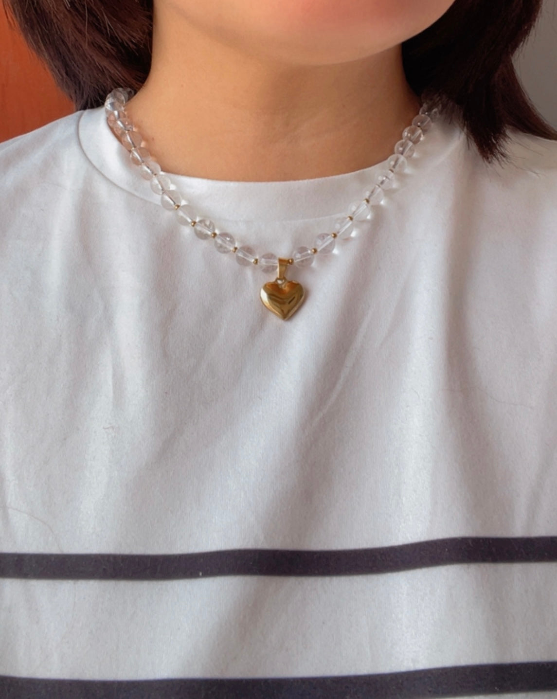 Collar Cuarzo Cristal 8mm