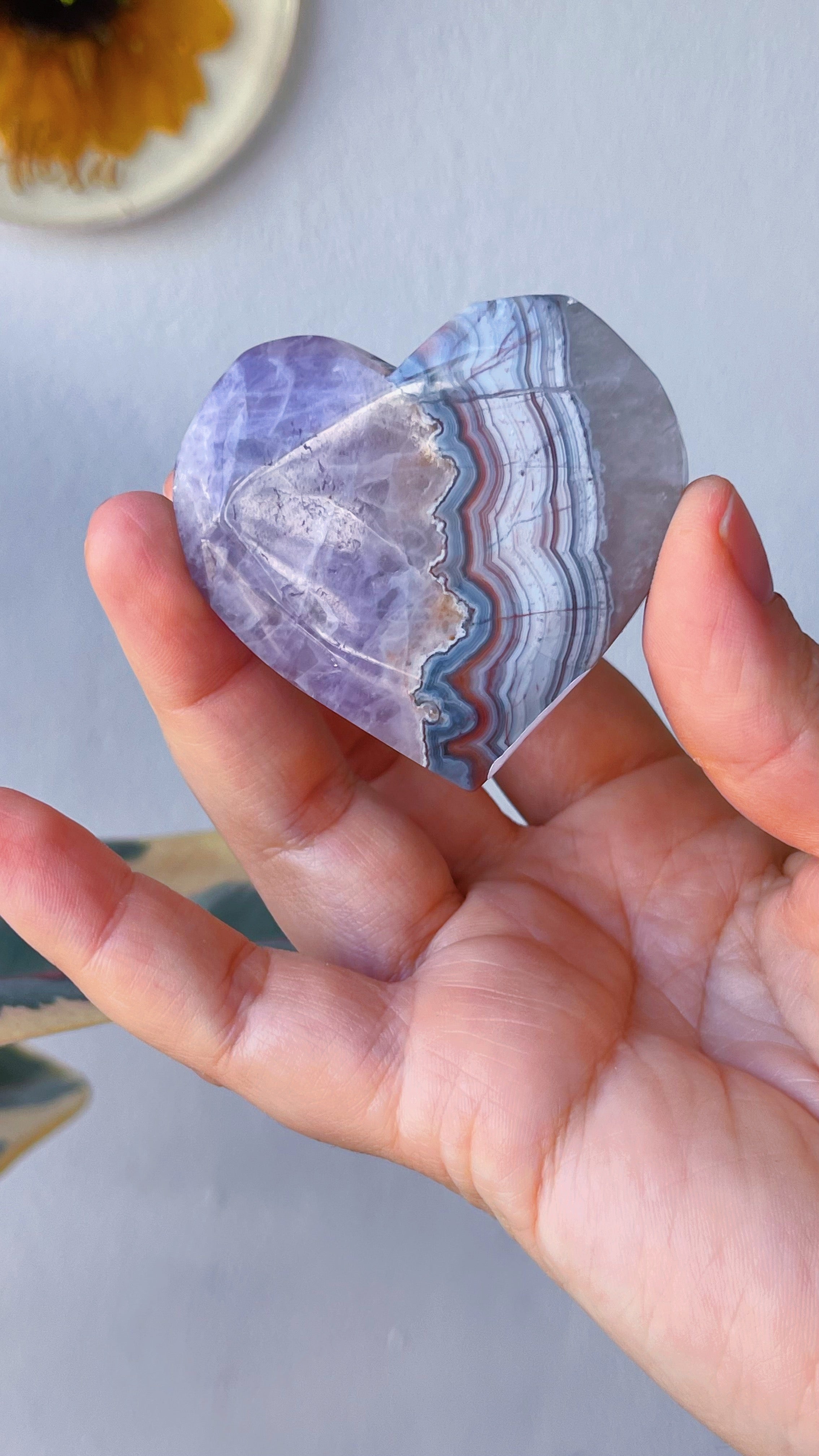 Corazón Ágata Amatista