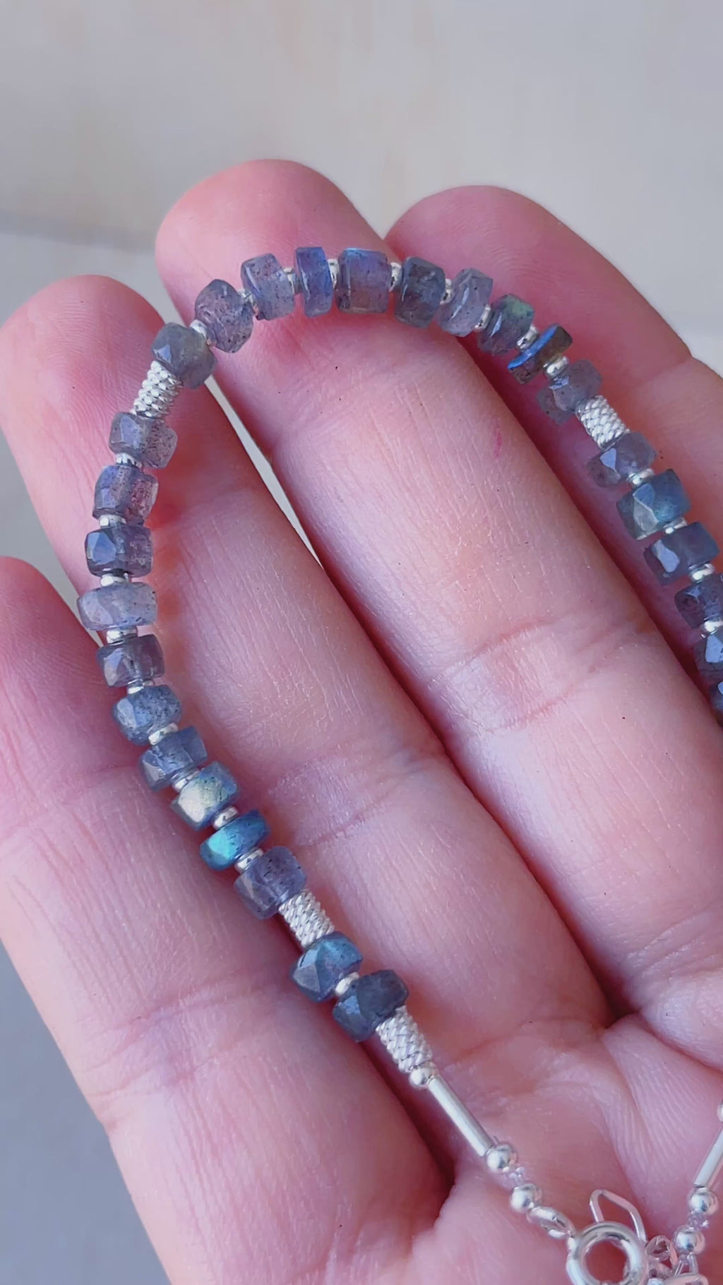 Labradorita Facetada (Plata 950)